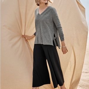 Garnet Hill Pleat-Detail Cropped Pants